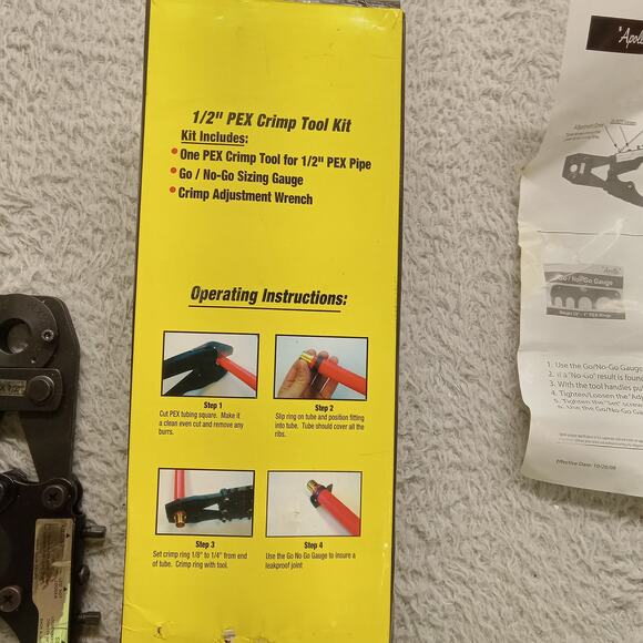 Apollo PEX Crimp Tool Kit 1/2" Crimp Adjustment Wrench - Picture 6 of 7